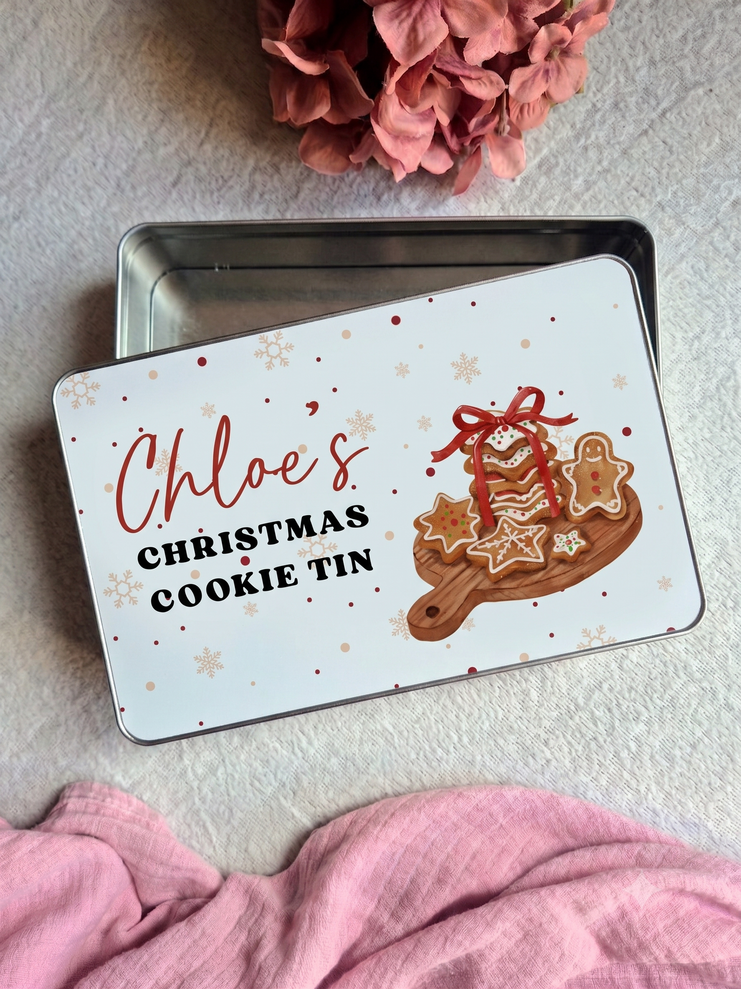Personalised Christmas Cookie Tin