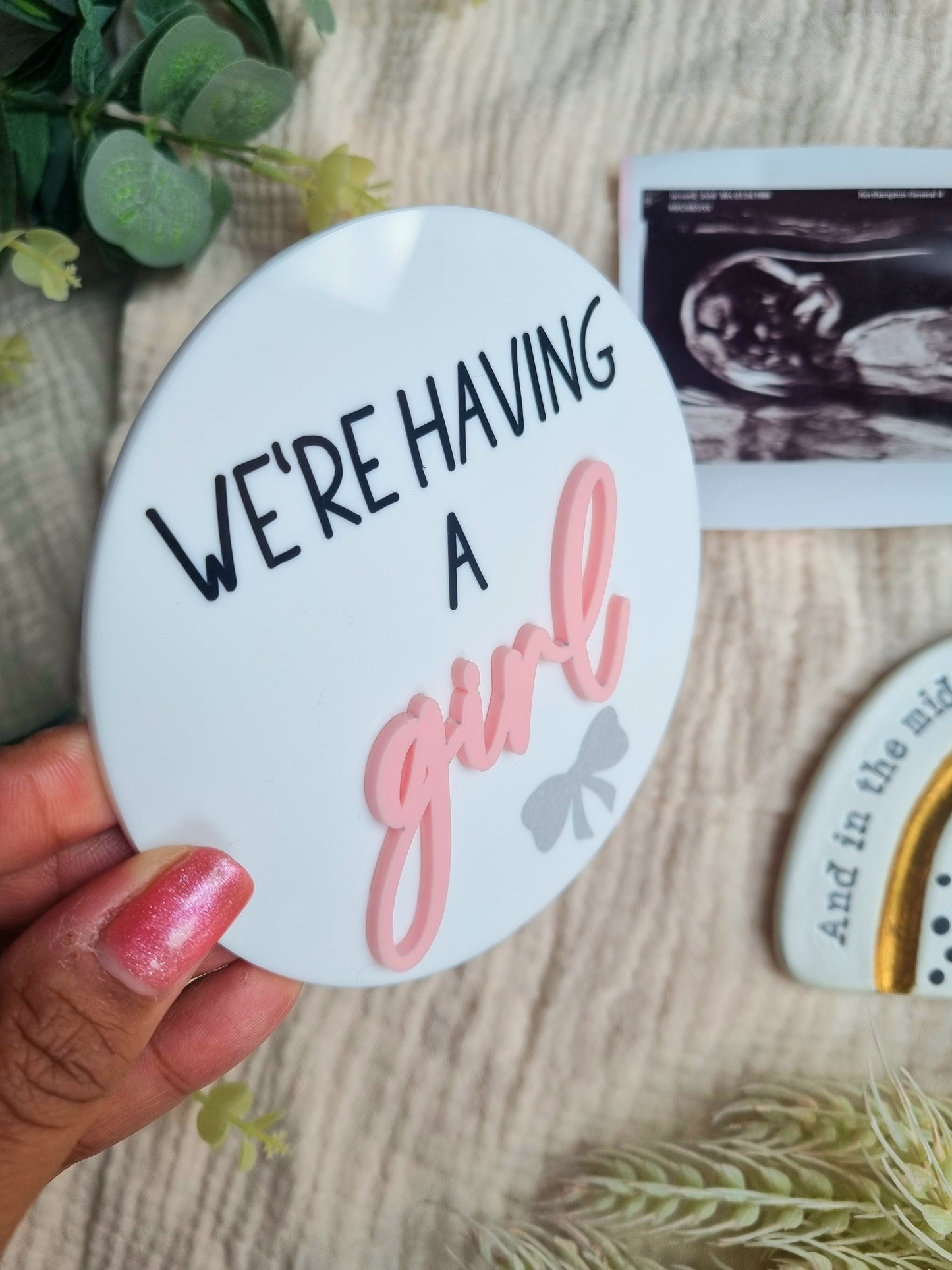 Double Sided Gender Reveal Disc