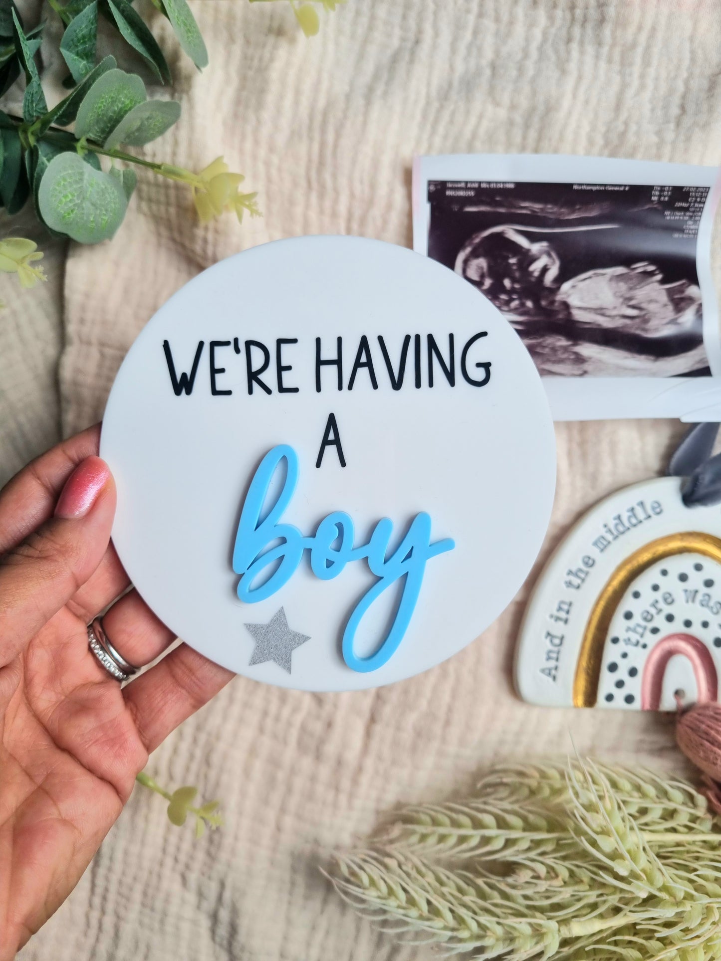 Double Sided Gender Reveal Disc