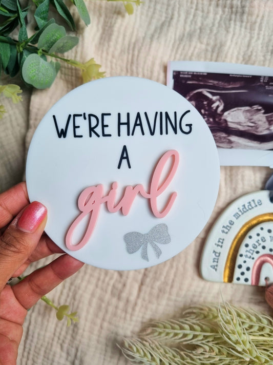 Double Sided Gender Reveal Disc