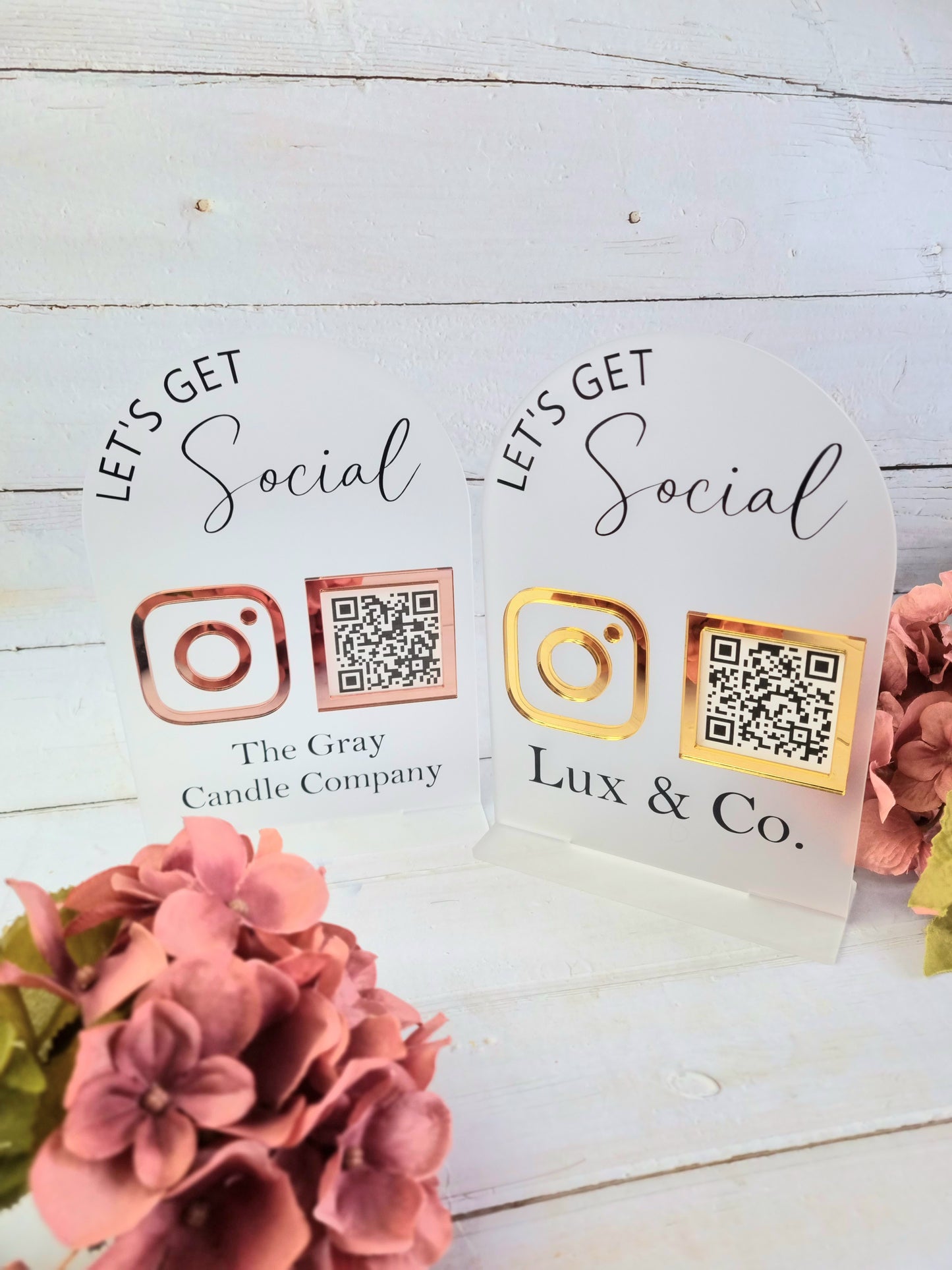 Social Media QR Code Sign