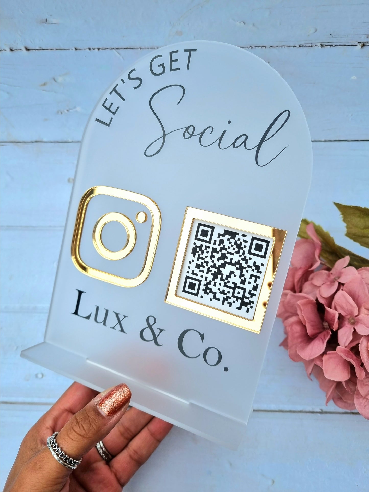 Social Media QR Code Sign