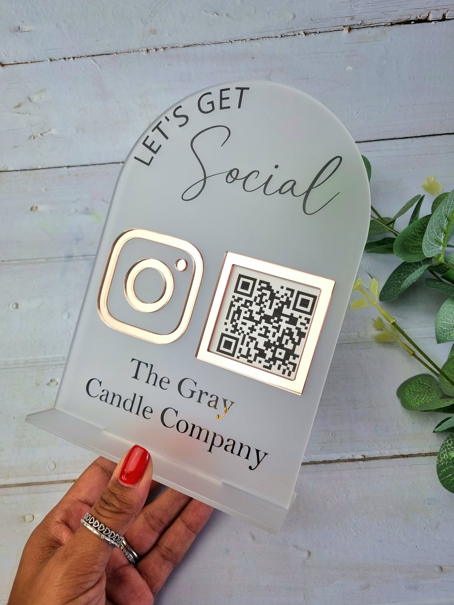 Social Media QR Code Sign