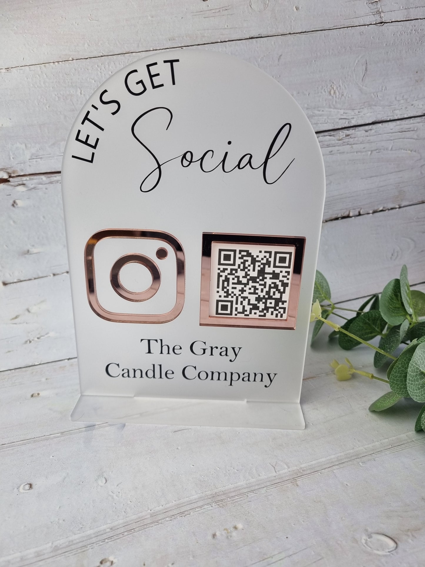 Social Media QR Code Sign