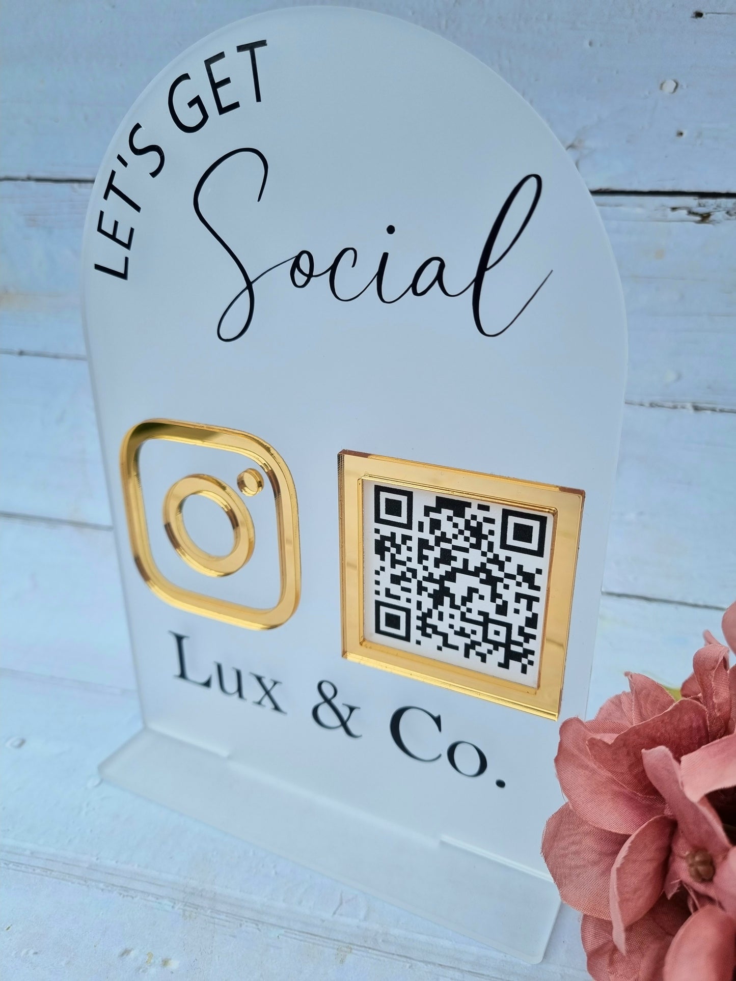 Social Media QR Code Sign