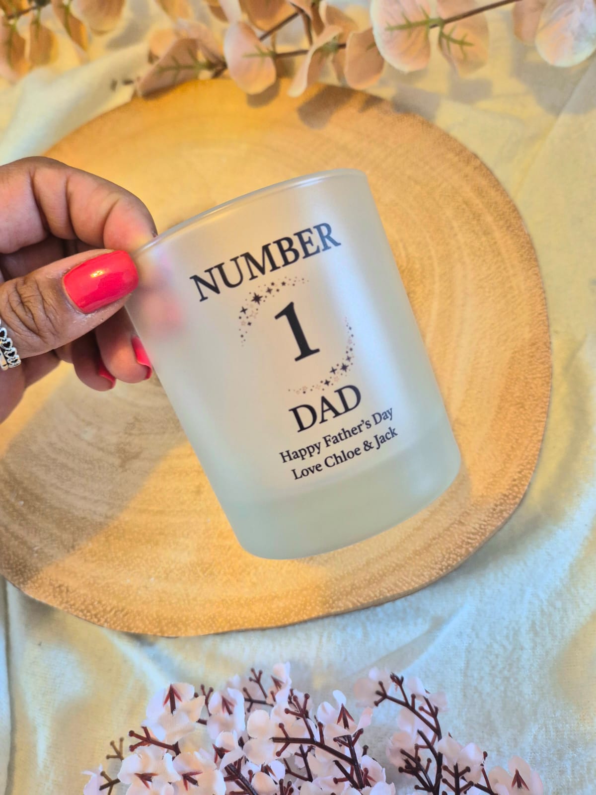 Personalised Father's Day Glass