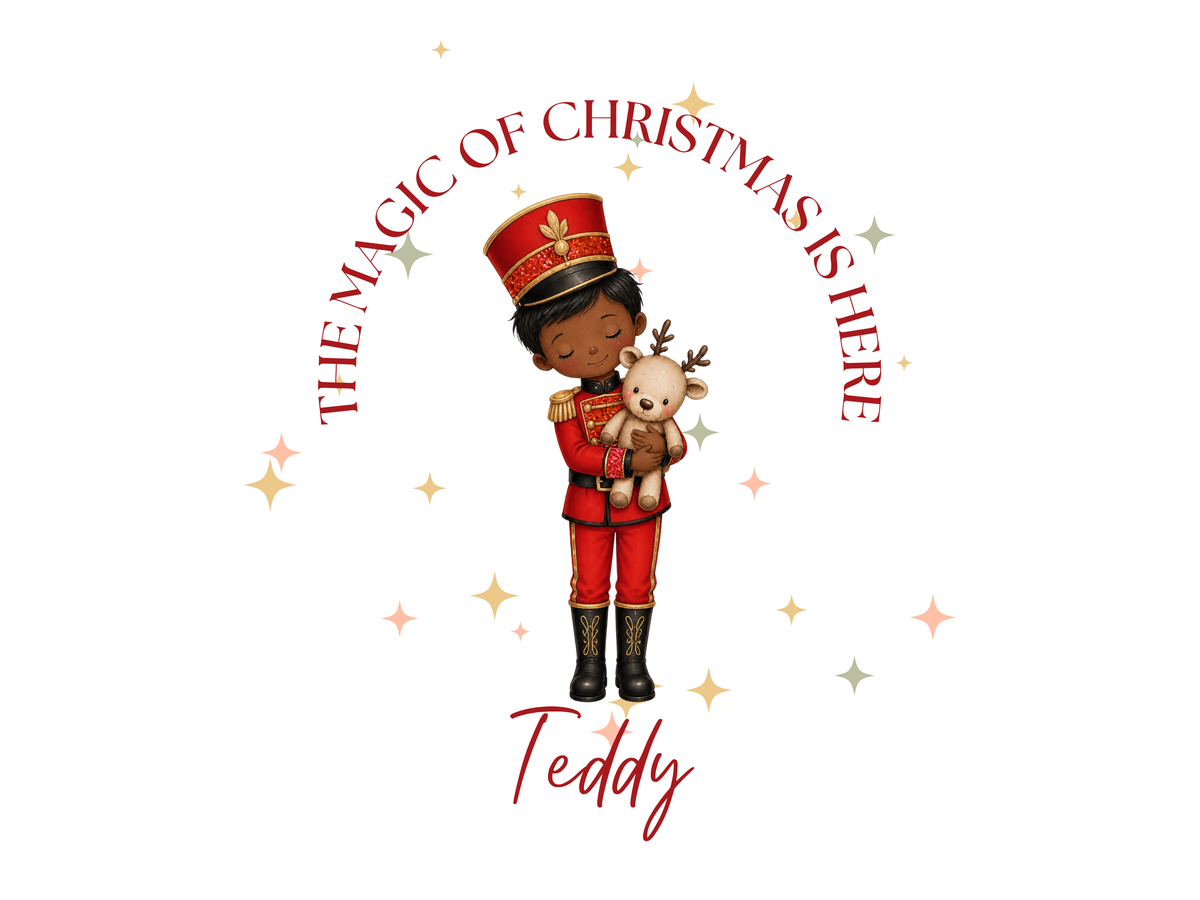 The Magic of Christmas Is Here nutcracker design only, clearly showing wording