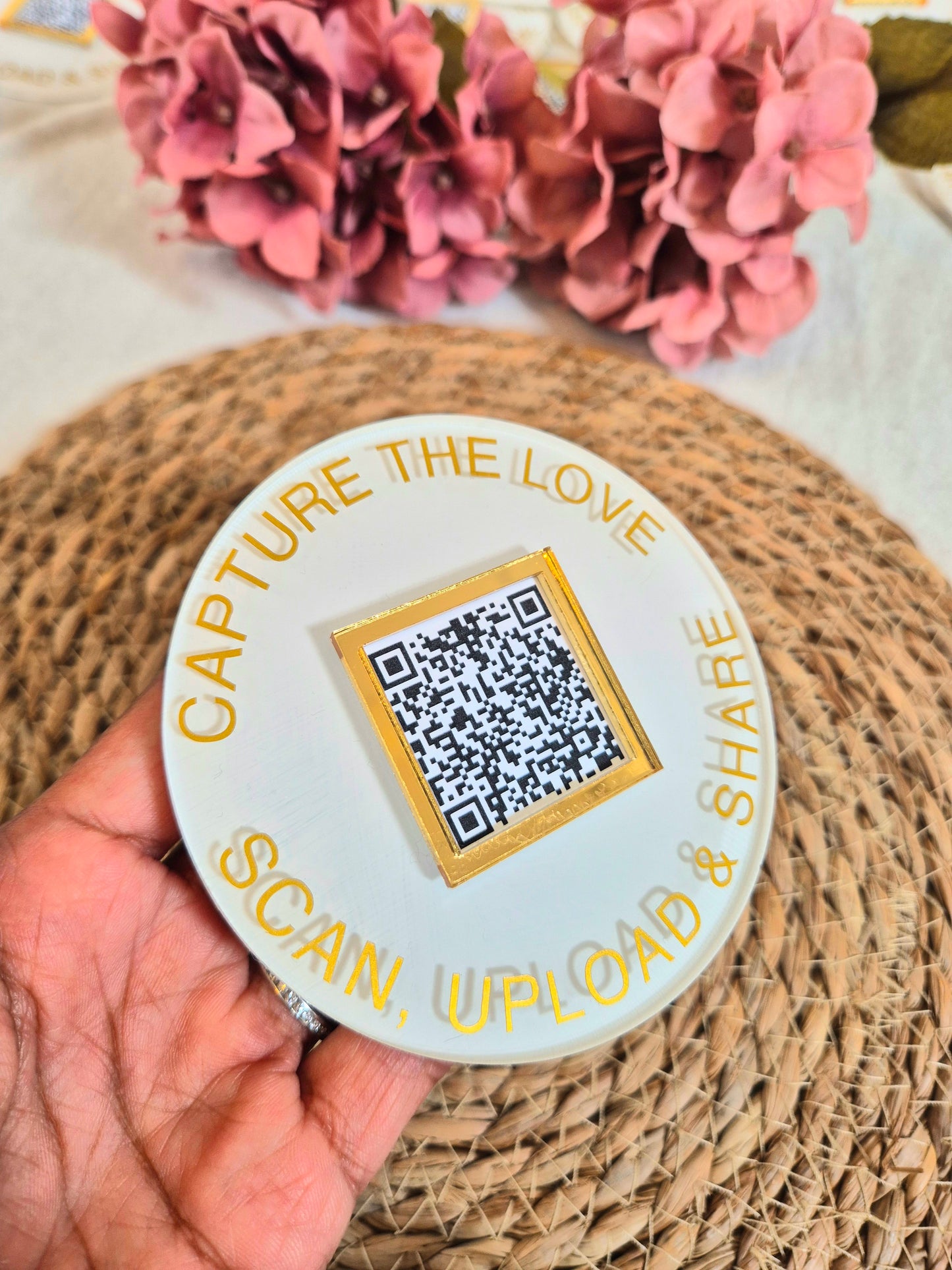 Wedding Photo Upload QR Code Disc