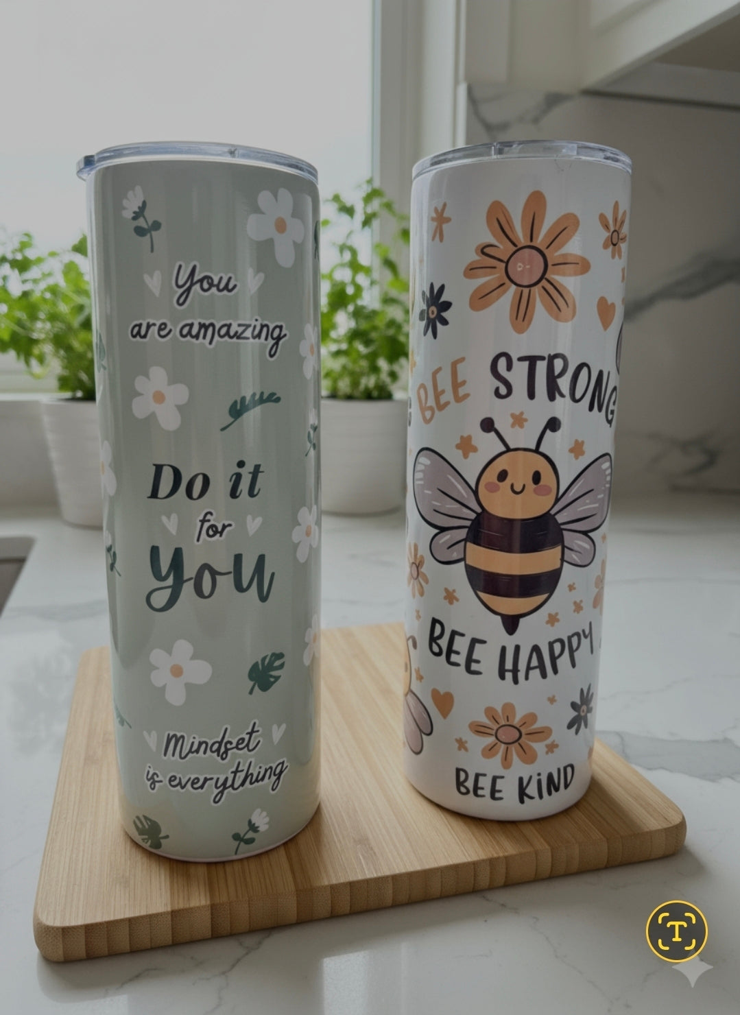 Positive Quote Metal Tumbler