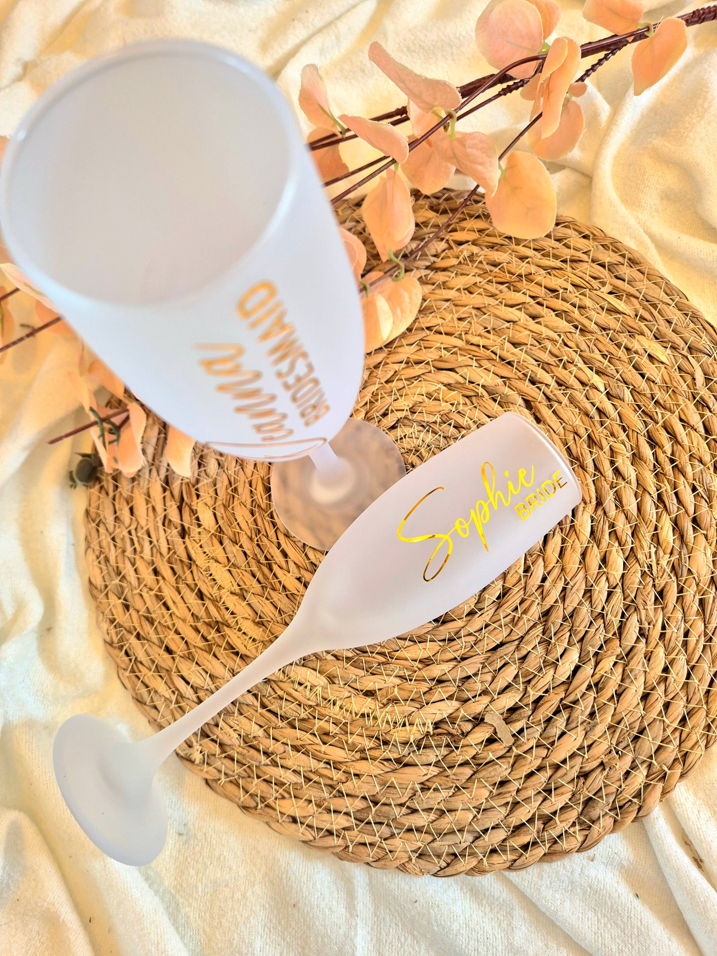 Personalised Frosted Champagne Flute