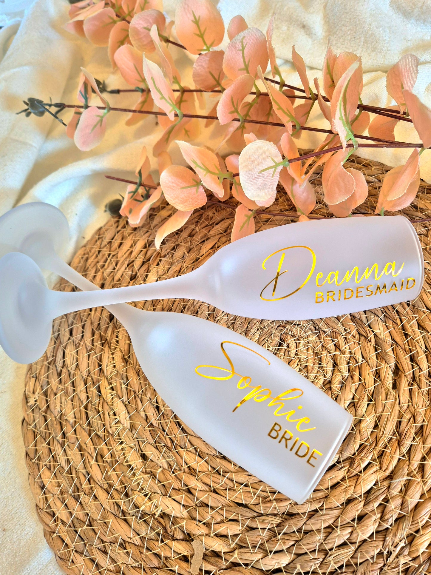 Personalised Frosted Champagne Flute