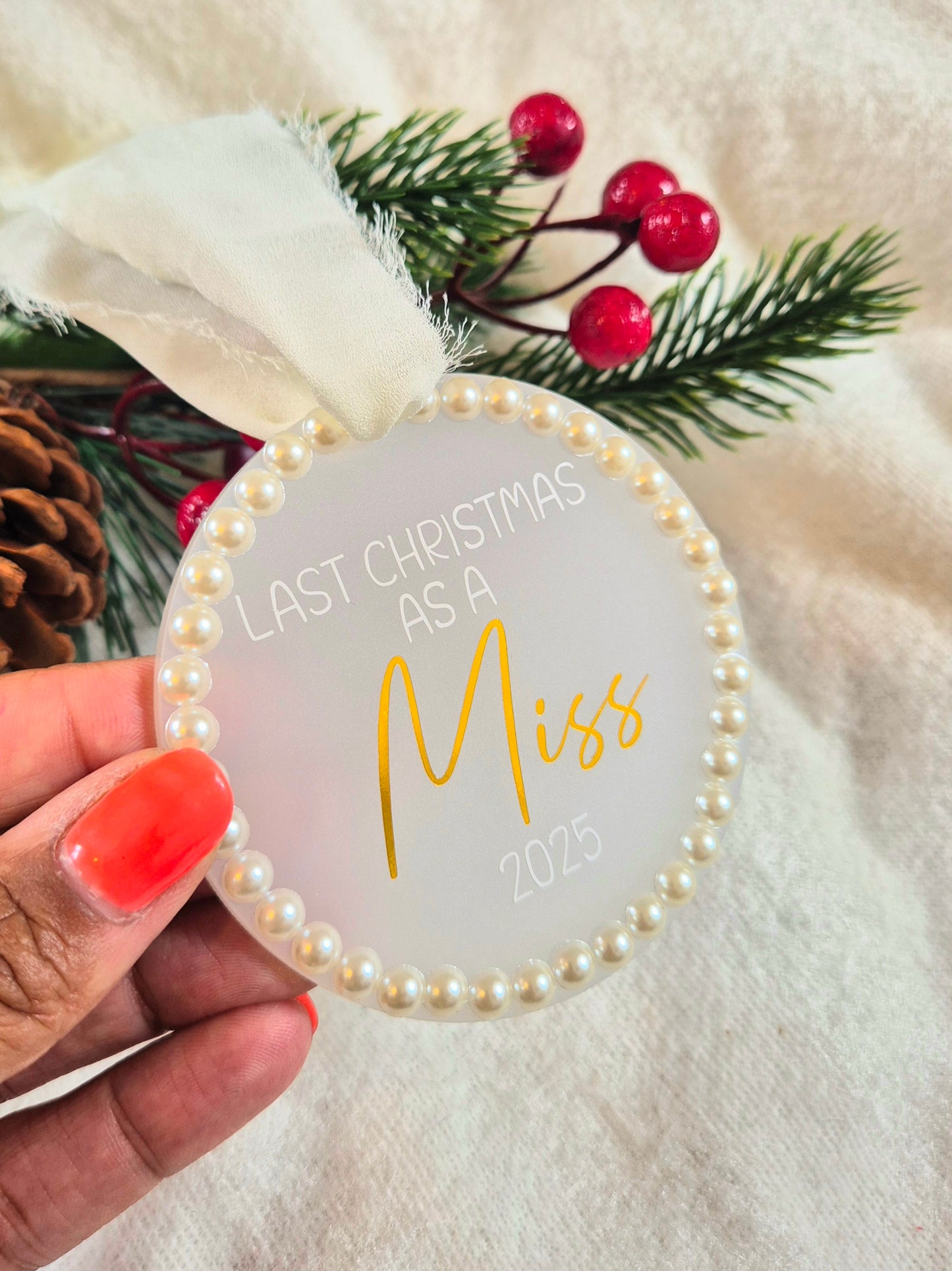 Pearly Last Christmas Decoration