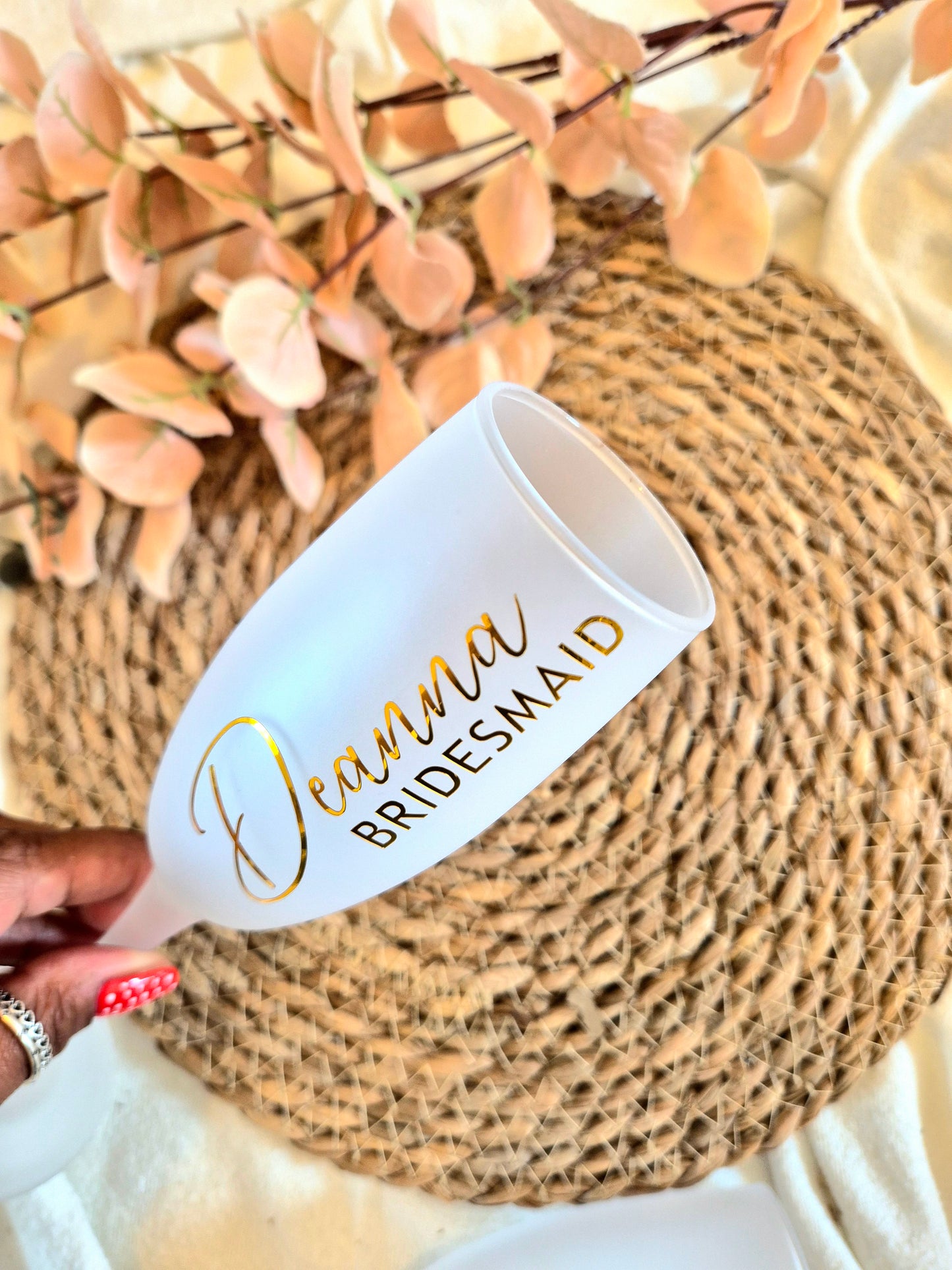 Personalised Frosted Champagne Flute