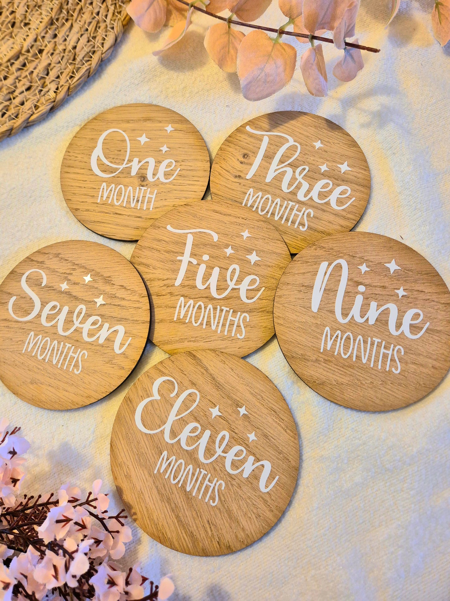 Oak Baby Milestone Discs