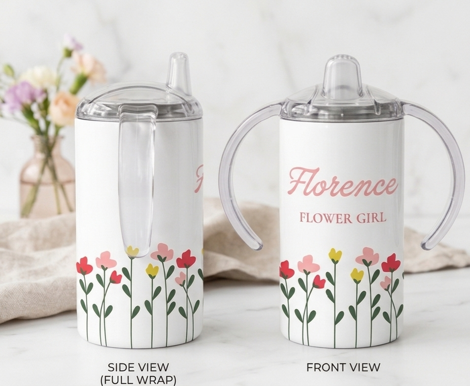 Personalised Flower Girl Sippy Cup