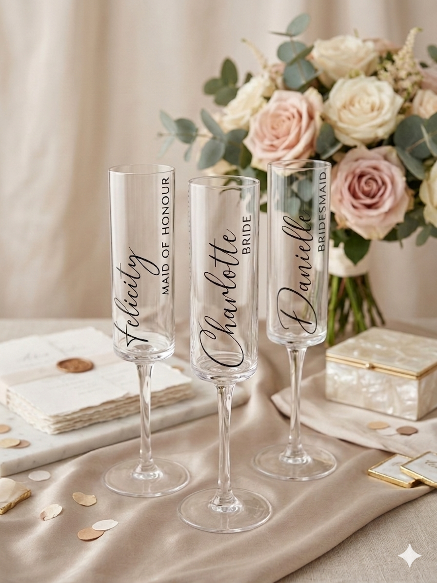 Personalised Acrylic Champagne Flute