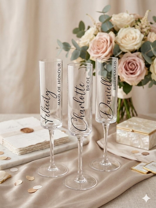 Personalised Acrylic Champagne Flute