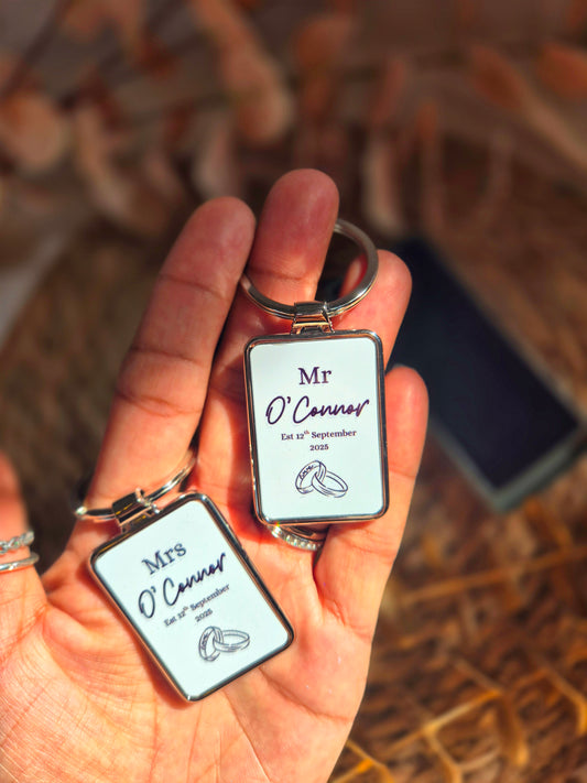 Mr & Mrs Keyring Set