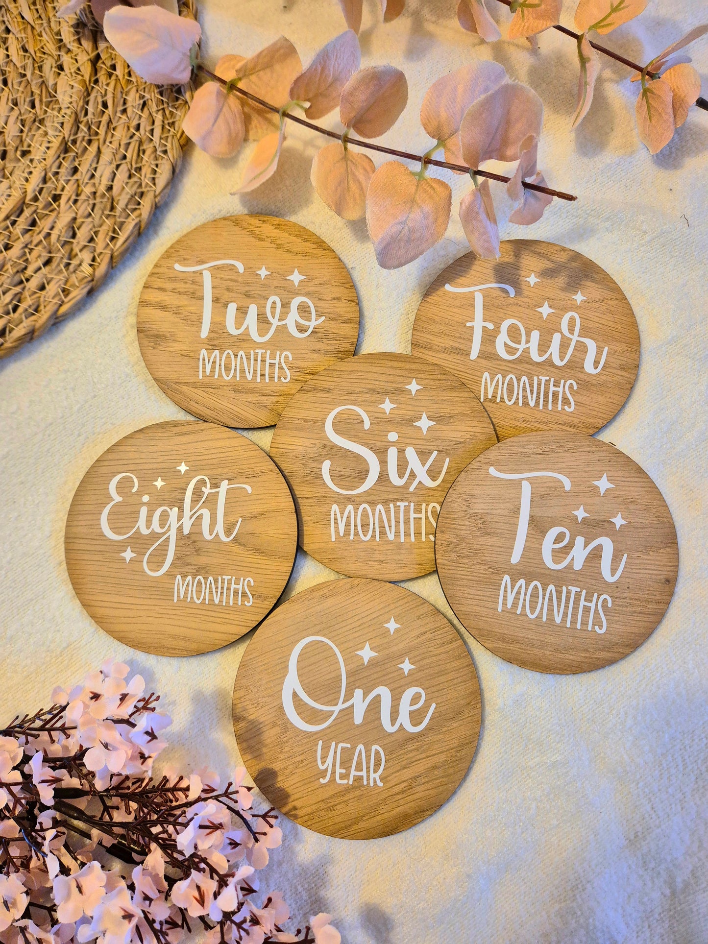 Oak Baby Milestone Discs