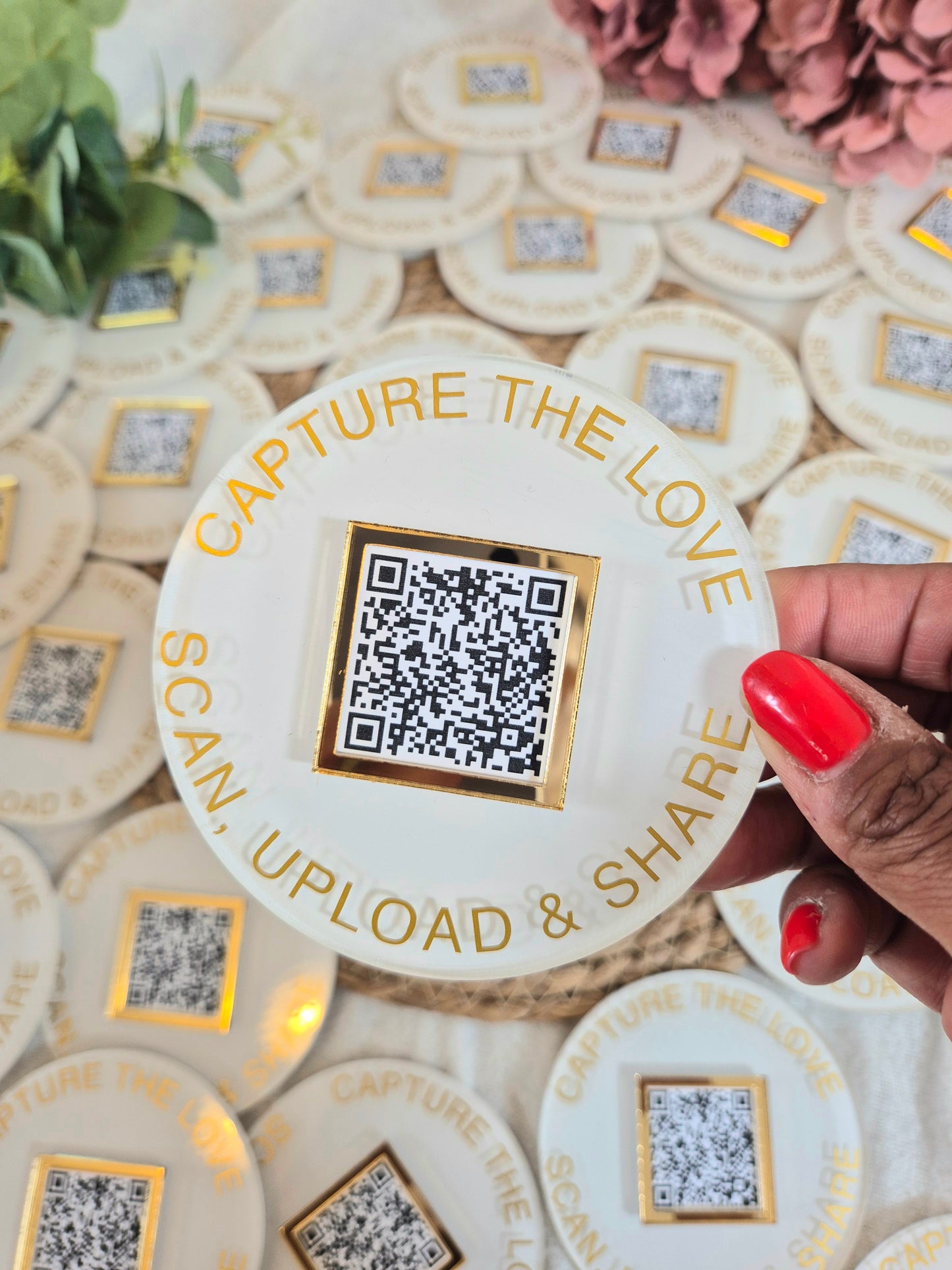 Wedding Photo Upload QR Code Disc