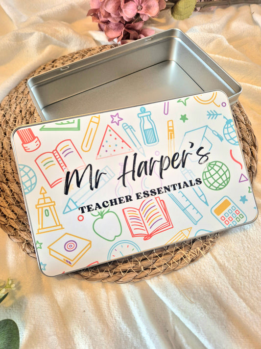 Personalised Teacher Essentials Tin