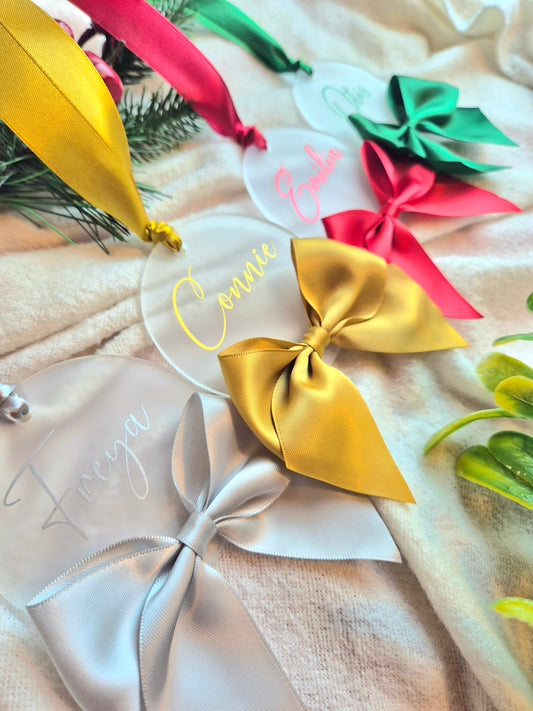Personalised Bow Bauble