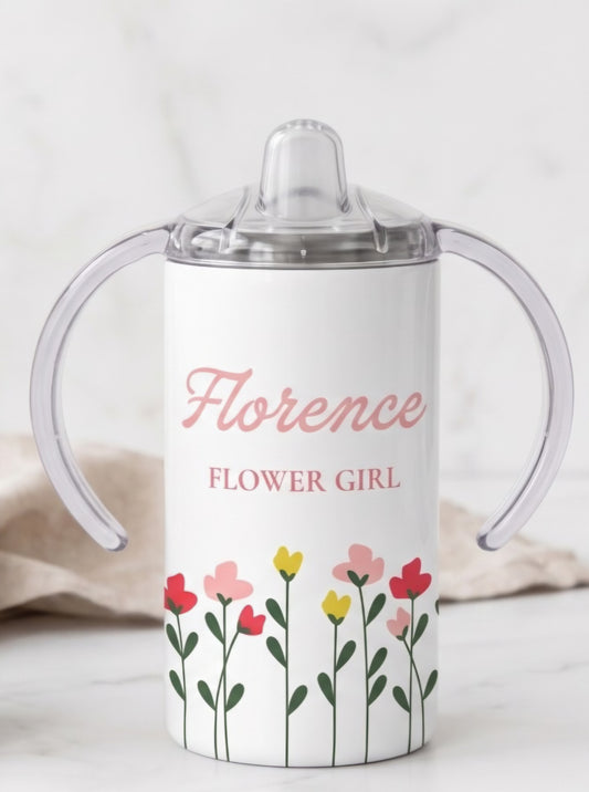 Personalised Flower Girl Sippy Cup