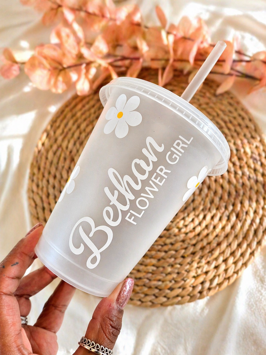 Personalised Flower Girl Cold Cup