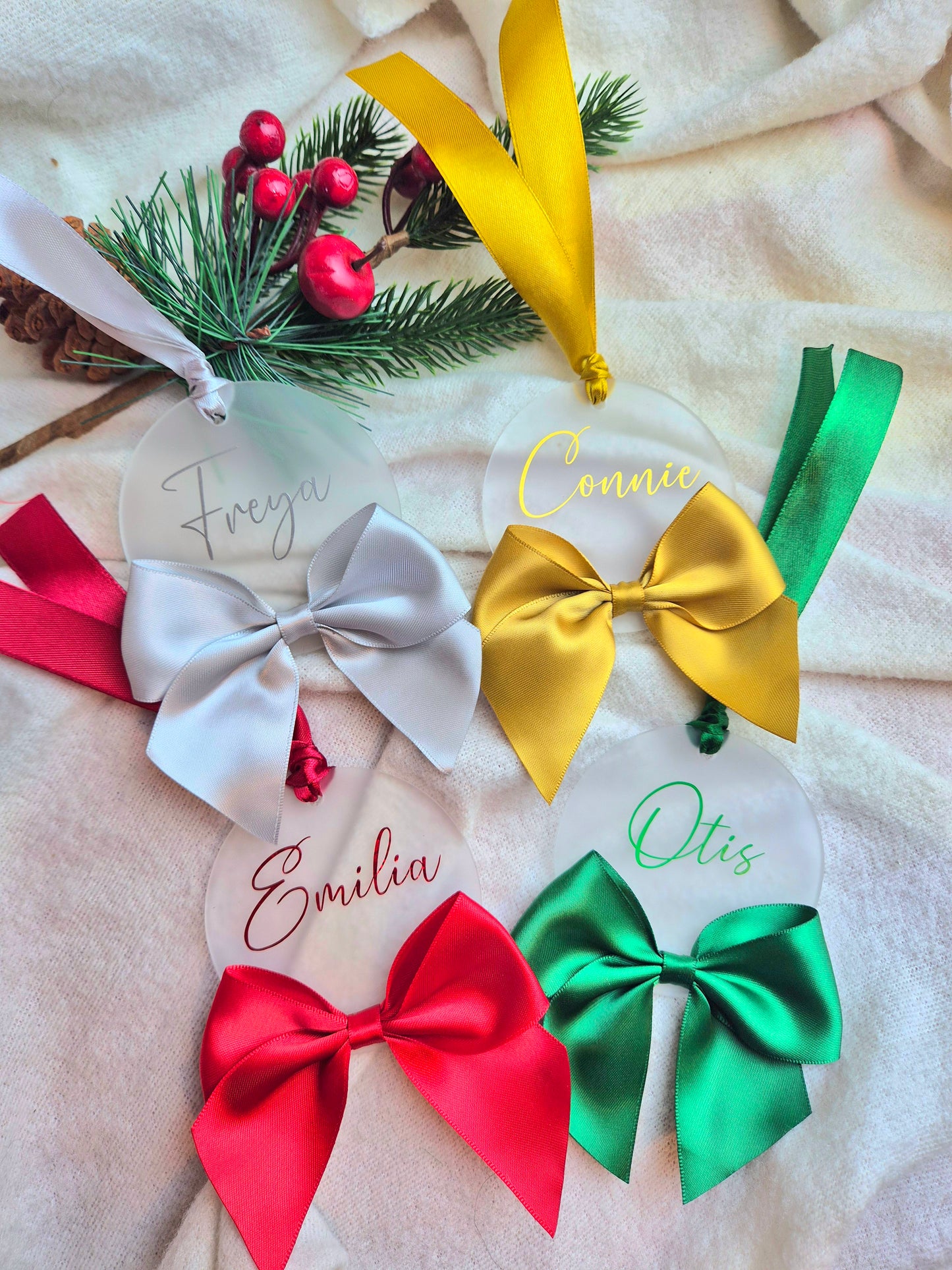 Personalised Bow Bauble
