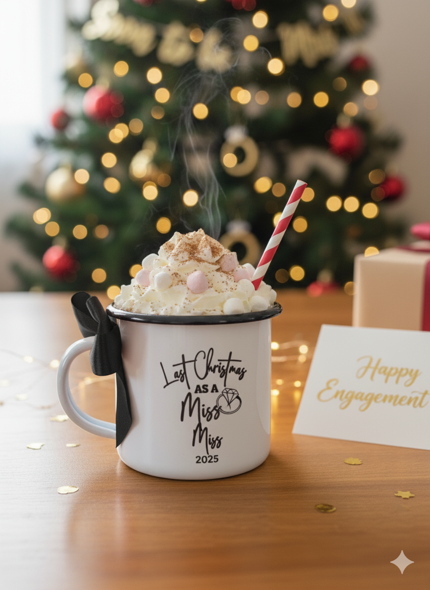 Last Christmas As A Miss Enamel Mug