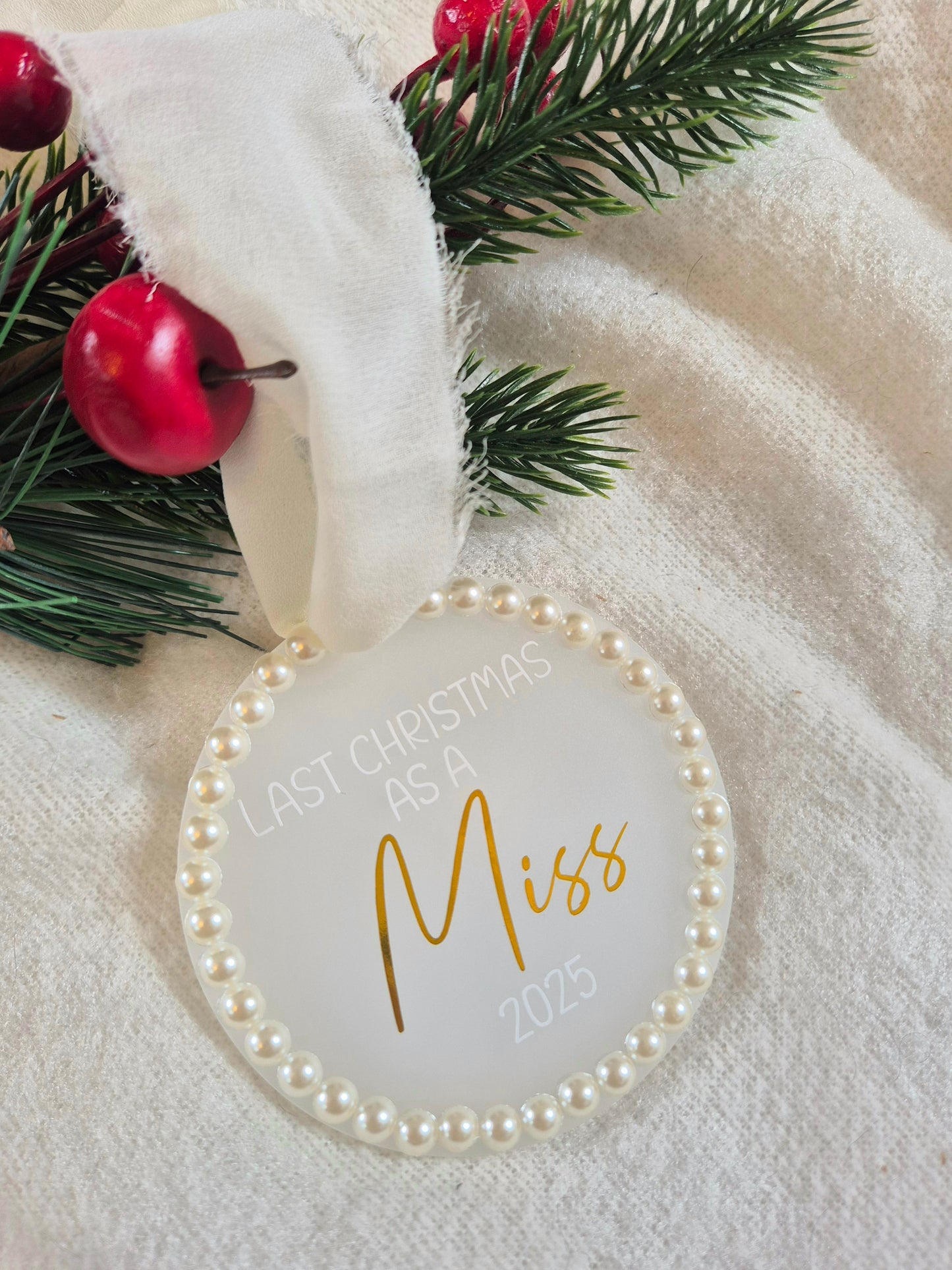 Pearly Last Christmas Decoration