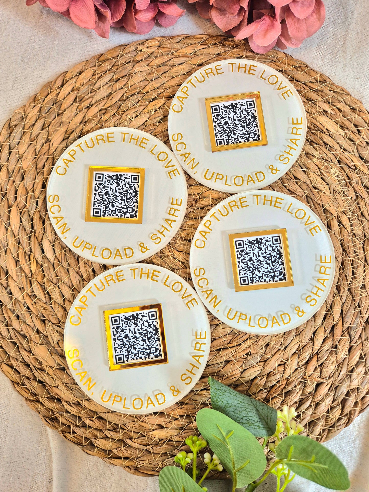 Wedding Photo Upload QR Code Disc