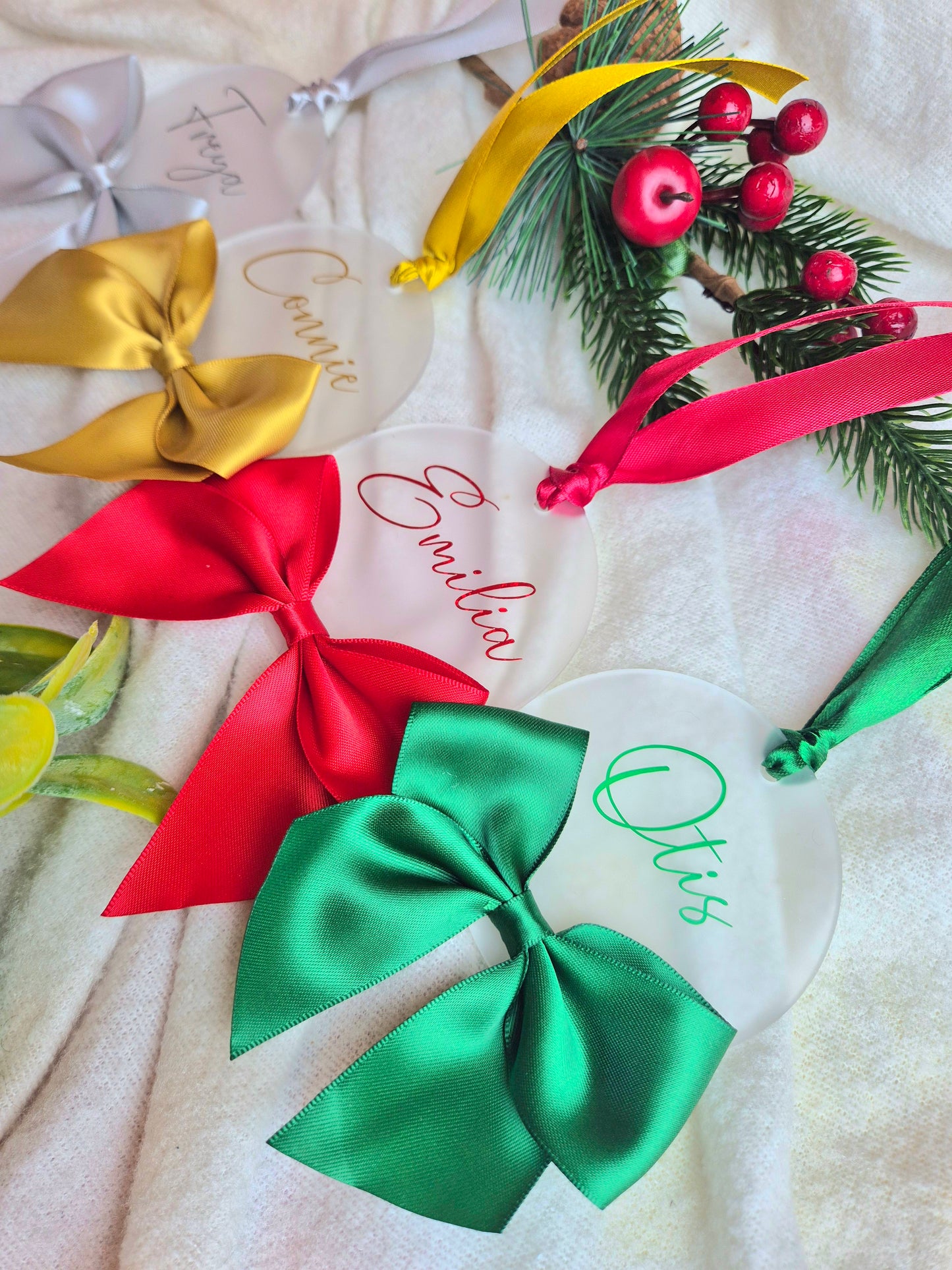Personalised Bow Bauble