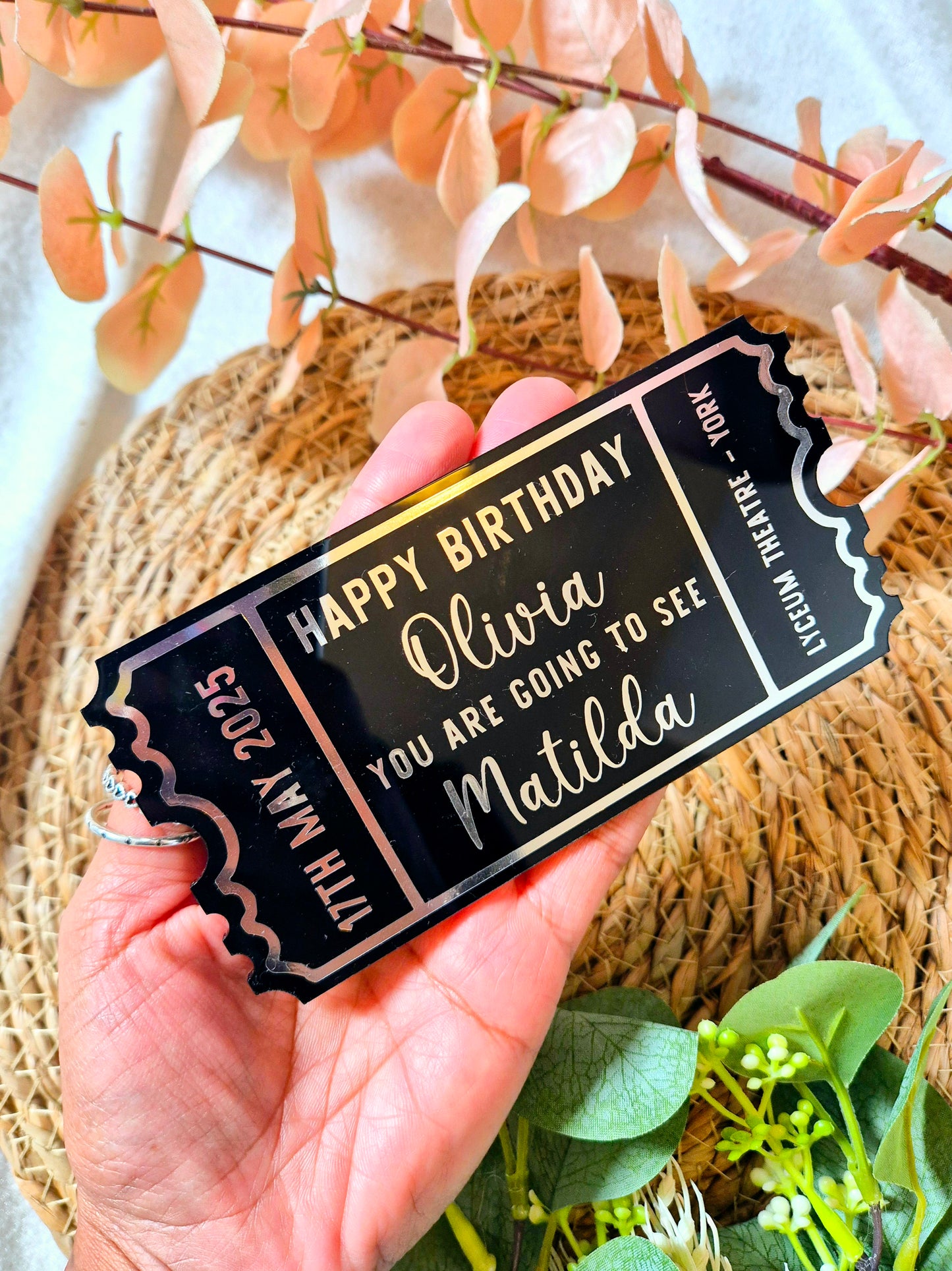 Acrylic Ticket - Black