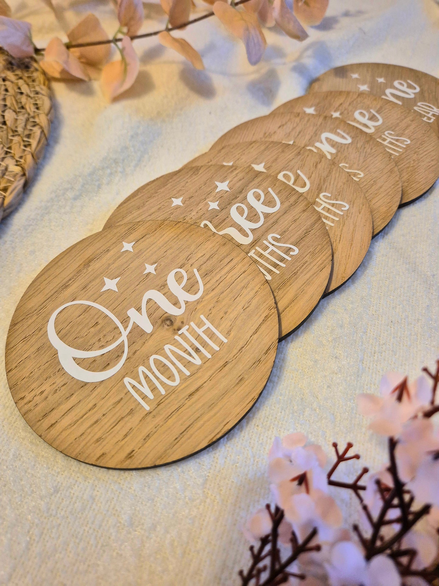 Oak Baby Milestone Discs