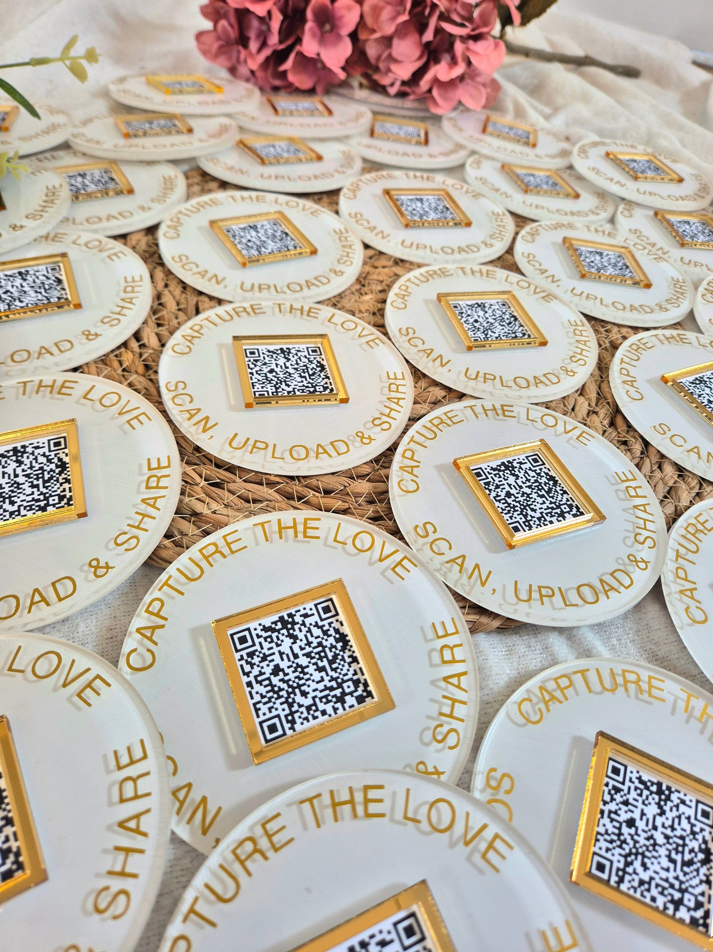 Wedding Photo Upload QR Code Disc