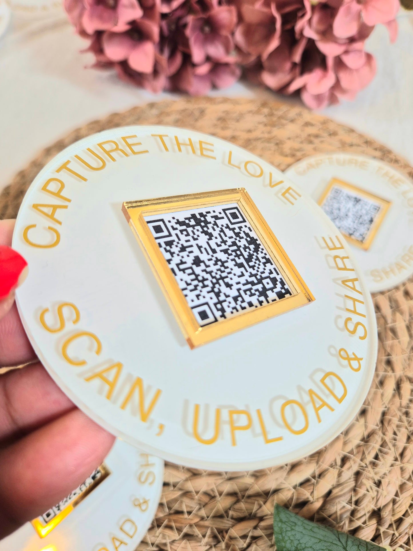 Wedding Photo Upload QR Code Disc