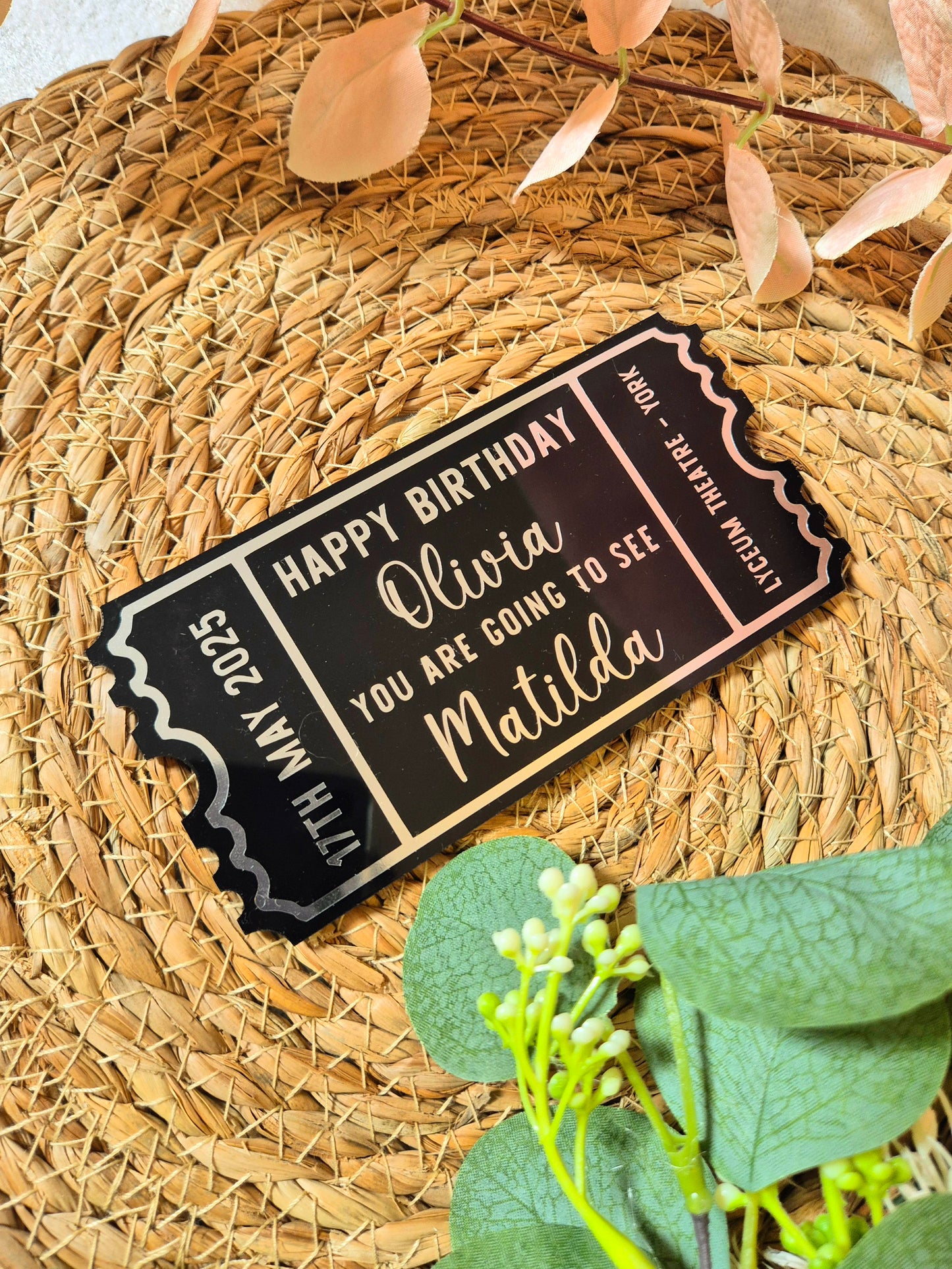 Acrylic Ticket - Black
