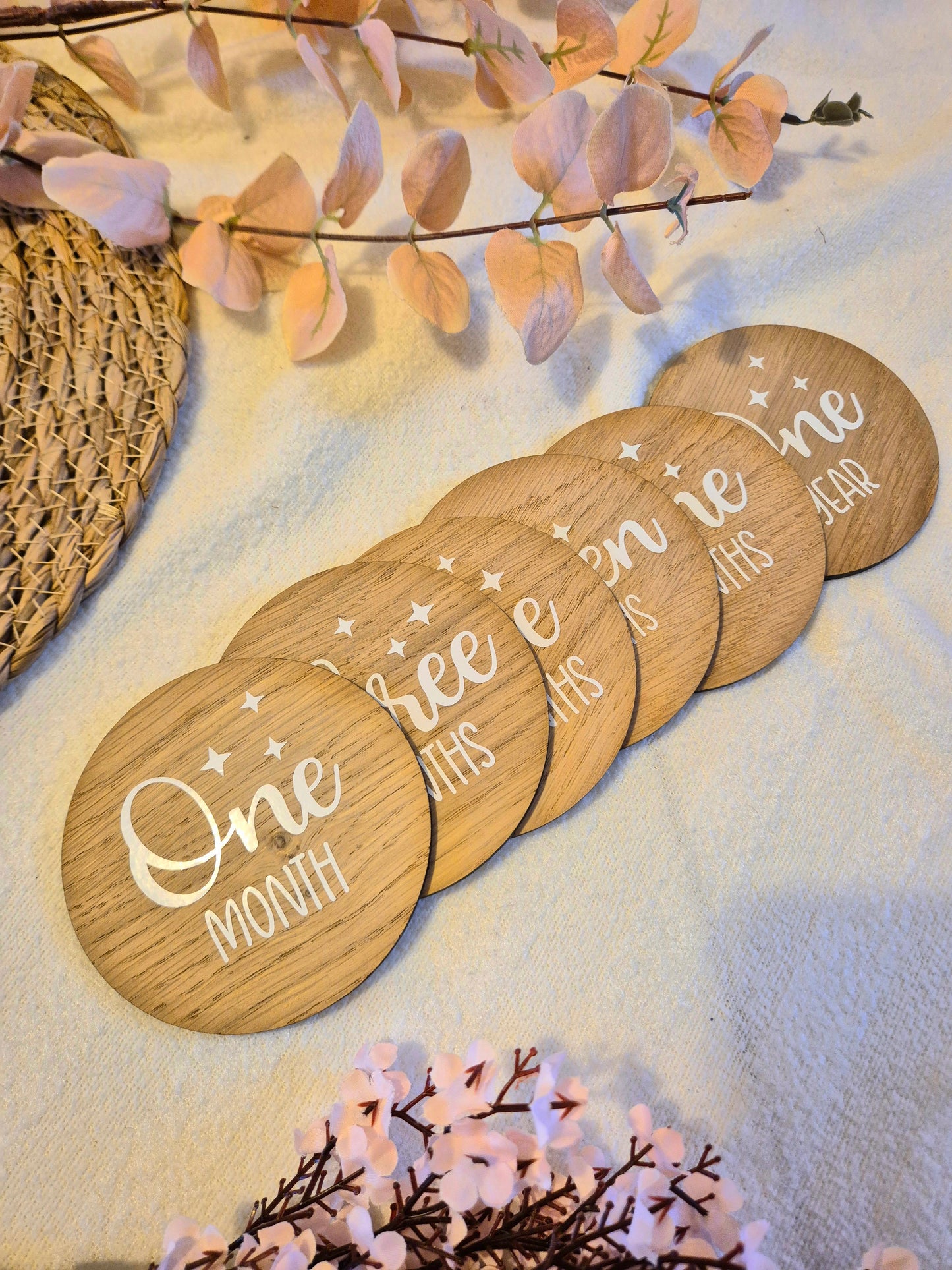 Oak Baby Milestone Discs