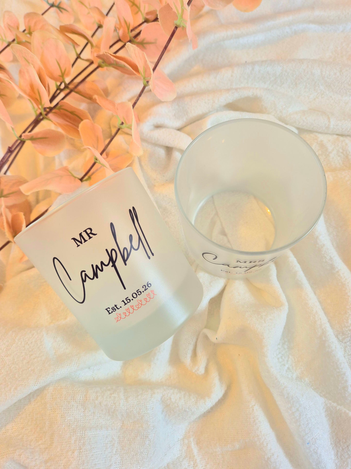 Mr & Mrs Frosted Tumbler Set