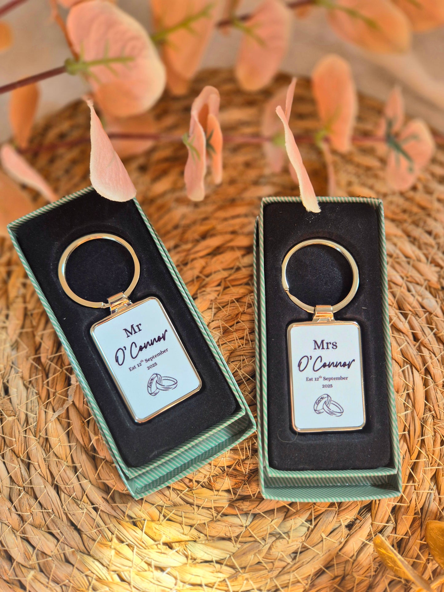 Mr & Mrs Keyring Set