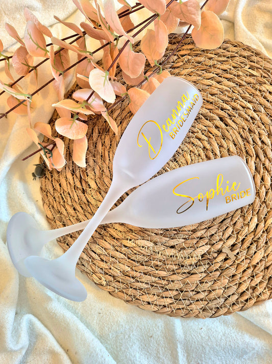 Personalised Frosted Champagne Flute
