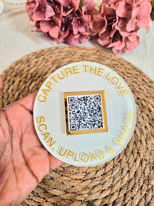 Wedding Photo Upload QR Code Disc