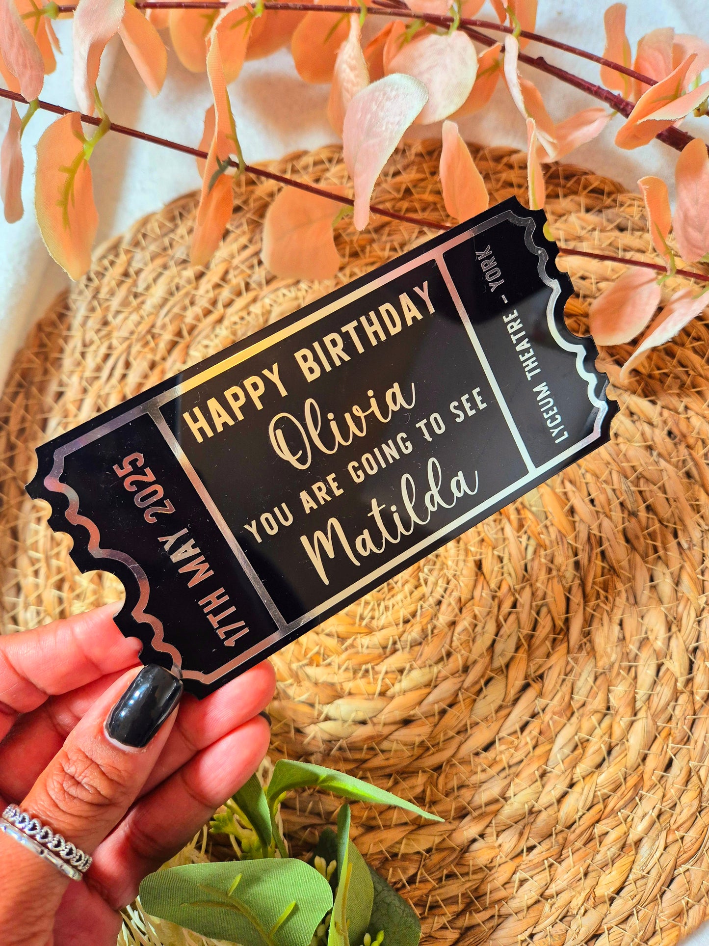 Acrylic Ticket - Black