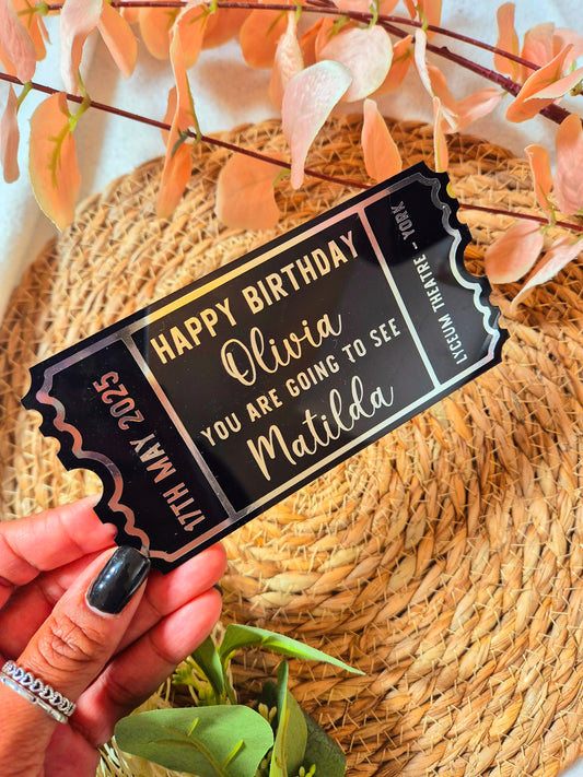 Acrylic Ticket - Black