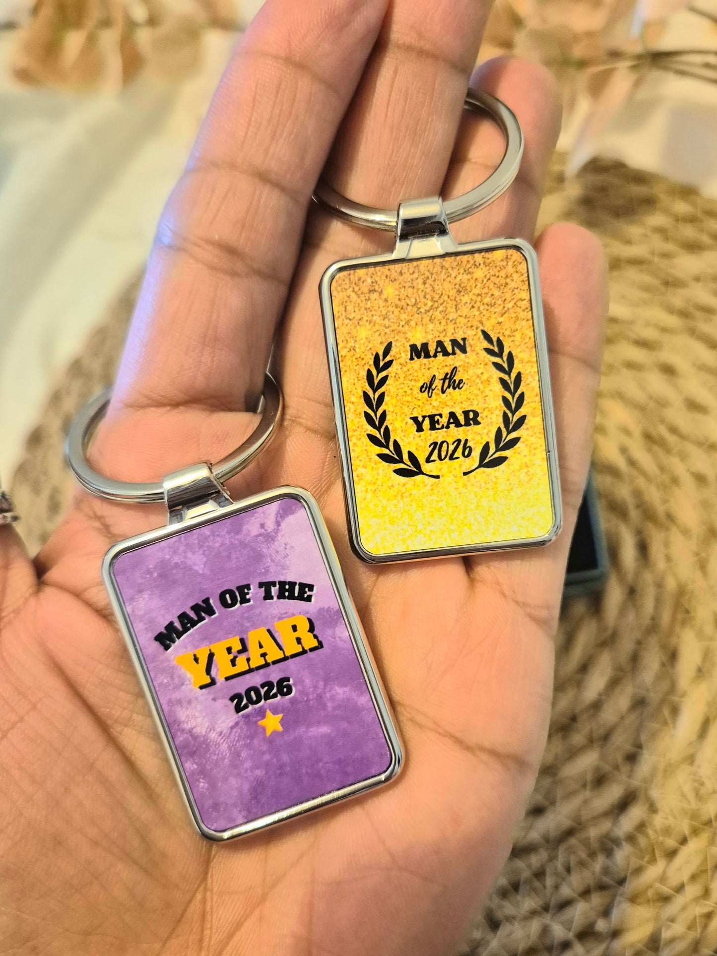 Metal Keyrings - Man Of The Year