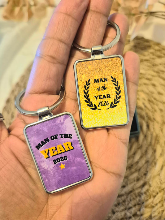 Metal Keyrings - Man Of The Year