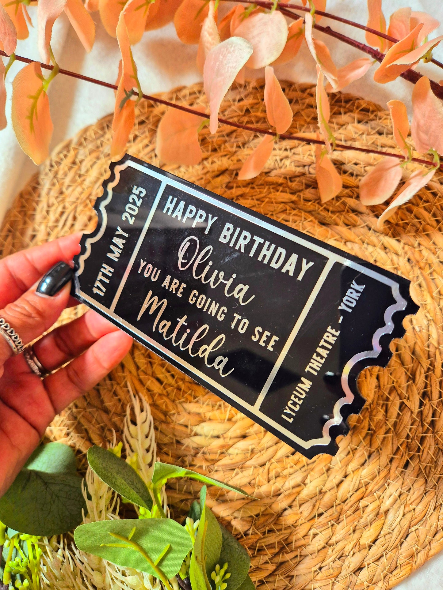 Acrylic Ticket - Black