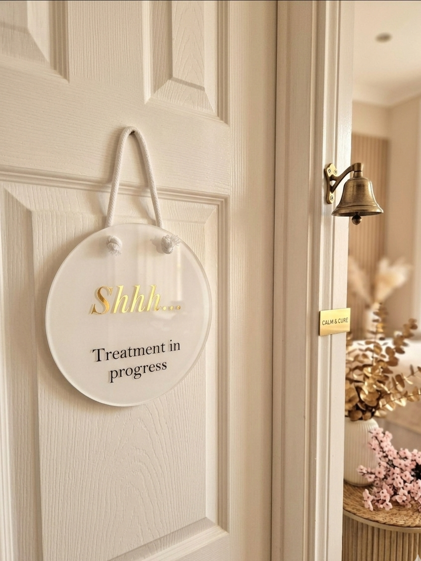 Treatment In Progress SIgn