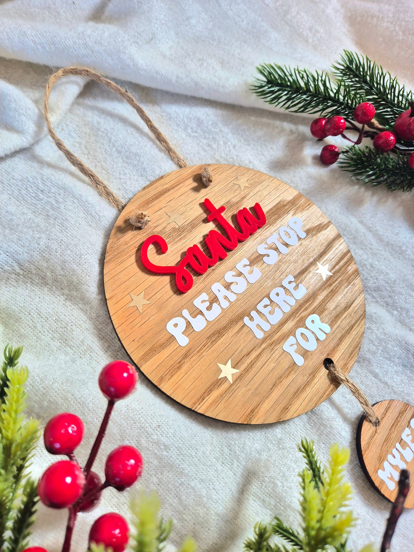 Personalised Santa Stop Here Door Sign